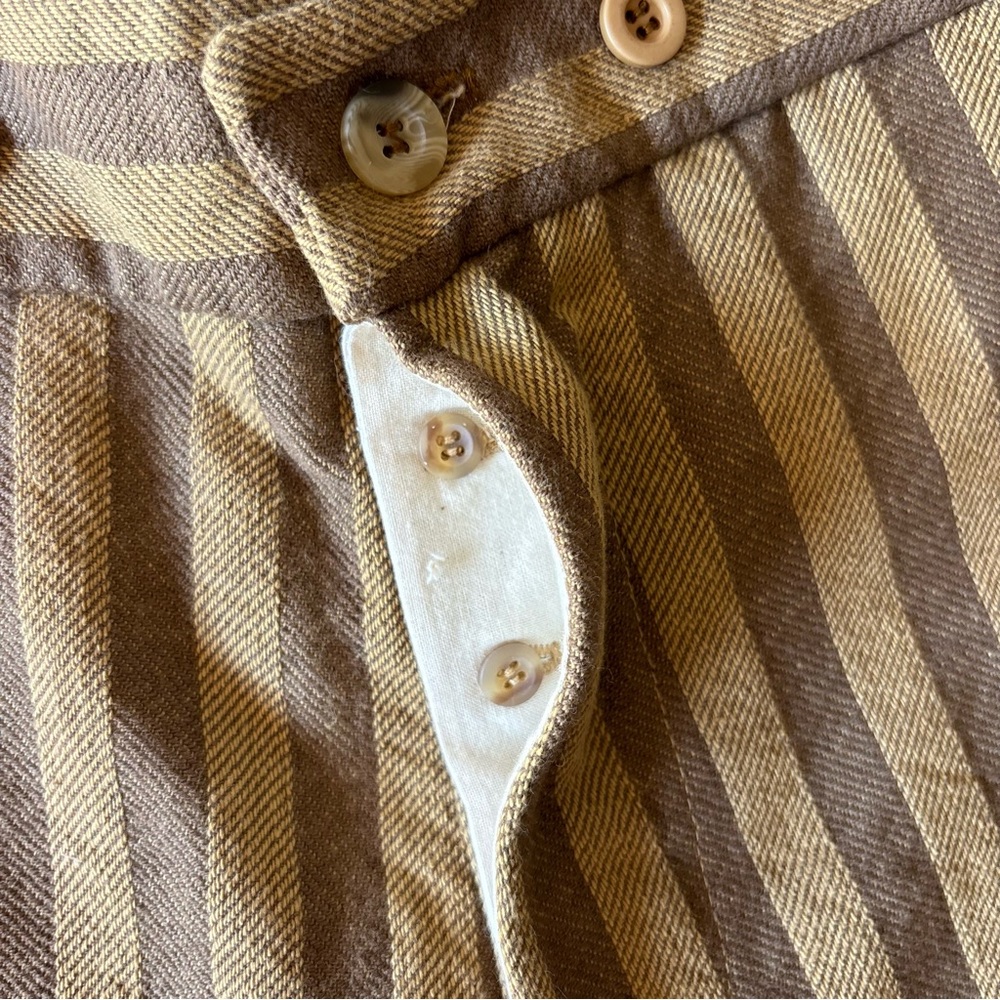 Antique Style Boys Herringbone Wool Trousers Suspender Button Pants Lot Size 7/8 - Picture 5 of 16